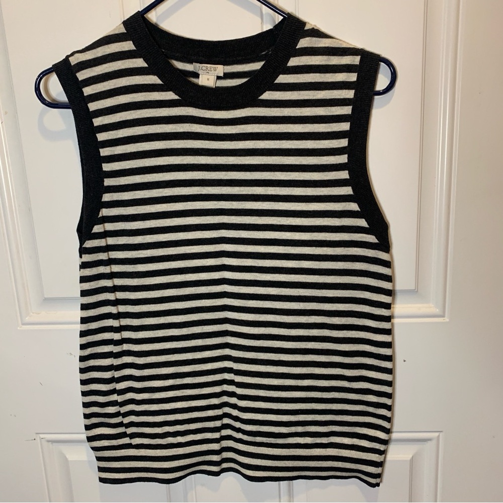 J.Crew Knitted Crewneck Sleeveless Tank Top Blouse Vest Size M